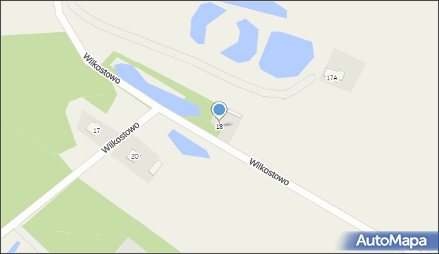 Wilkostowo, Wilkostowo, 18, mapa Wilkostowo