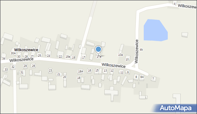 Wilkoszewice, Wilkoszewice, 17a, mapa Wilkoszewice