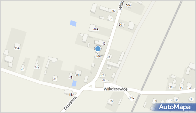 Wilkoszewice, Wilkoszewice, 46A, mapa Wilkoszewice