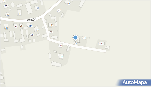 Wilków, Wilków, 43, mapa Wilków