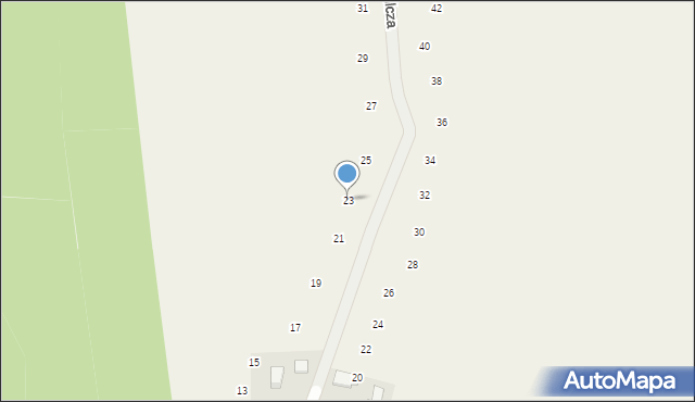 Wilków, Wilcza, 23, mapa Wilków