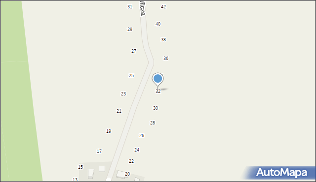 Wilków, Wilcza, 32, mapa Wilków