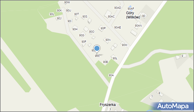 Wilków, Wilków, 90C, mapa Wilków