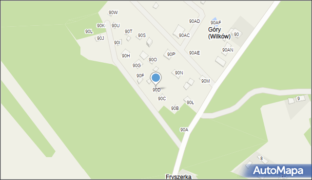 Wilków, Wilków, 90D, mapa Wilków