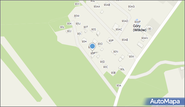 Wilków, Wilków, 90F, mapa Wilków