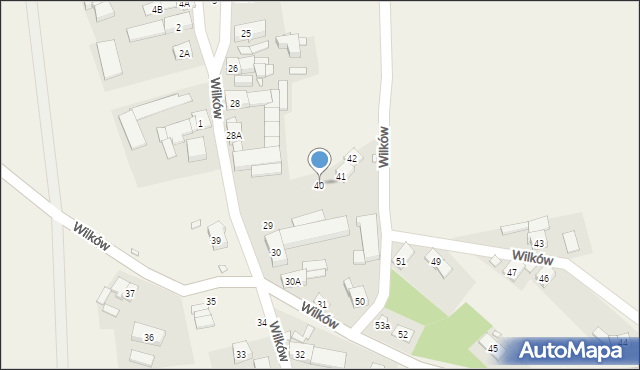Wilków, Wilków, 40, mapa Wilków