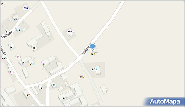 Wilków, Wilków, 42a, mapa Wilków