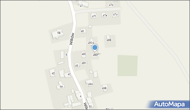 Wilków, Wilków, 48D, mapa Wilków