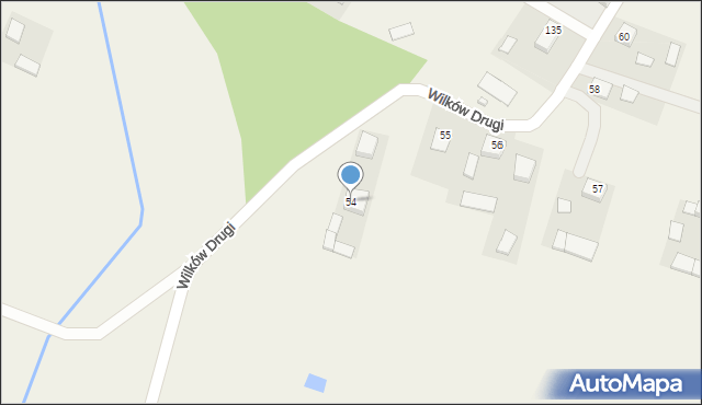 Wilków Drugi, Wilków Drugi, 54, mapa Wilków Drugi