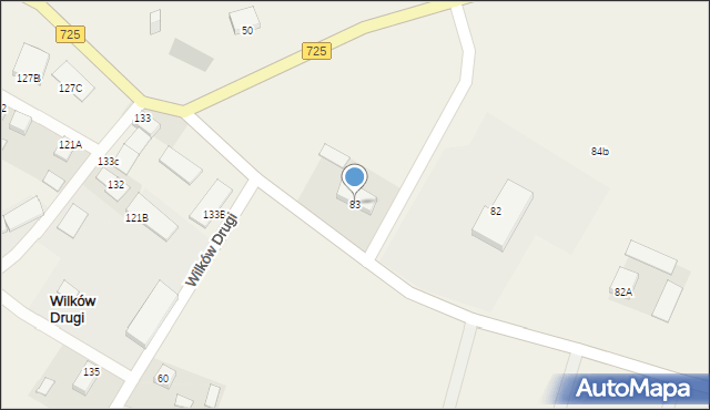 Wilków Drugi, Wilków Drugi, 83, mapa Wilków Drugi