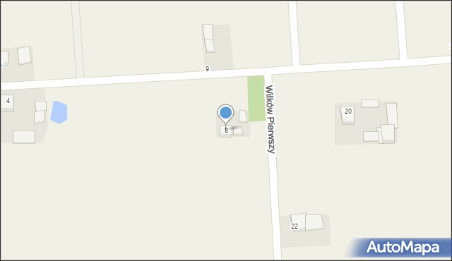 Wilków Pierwszy, Wilków Pierwszy, 8, mapa Wilków Pierwszy