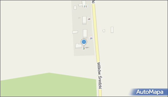 Wilków Średzki, Wilków Średzki, 1c, mapa Wilków Średzki