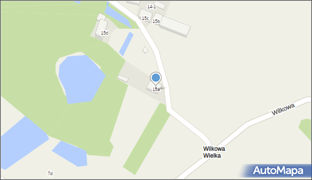 Wilkowa, Wilkowa, 15a, mapa Wilkowa