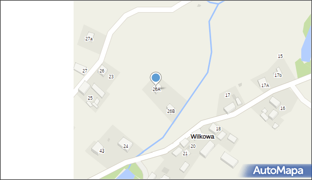 Wilkowa, Wilkowa, 26A, mapa Wilkowa