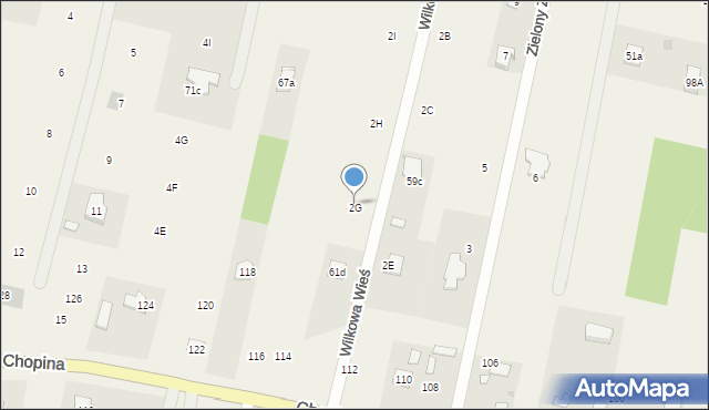Wilkowa Wieś, Wilkowa Wieś, 2G, mapa Wilkowa Wieś