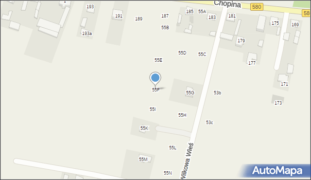 Wilkowa Wieś, Wilkowa Wieś, 55F, mapa Wilkowa Wieś