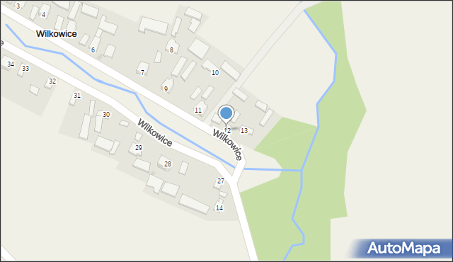 Wilkowice, Wilkowice, 12, mapa Wilkowice