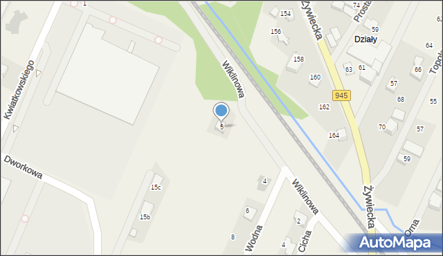 Wilkowice, Wiklinowa, 6, mapa Wilkowice