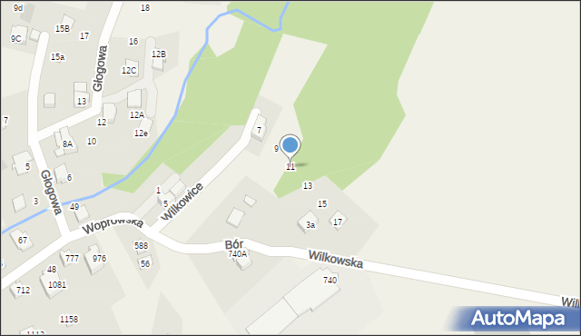 Wilkowice, Wilkowska, 11, mapa Wilkowice