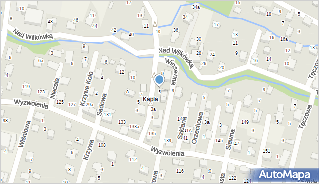 Wilkowice, Wiosenna, 5, mapa Wilkowice