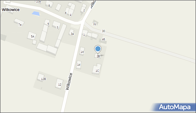 Wilkowice, Wilkowice, 1B, mapa Wilkowice