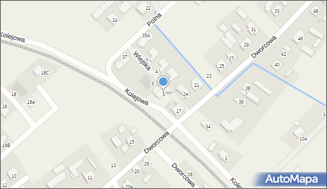 Wilkowice, Wiejska, 1, mapa Wilkowice