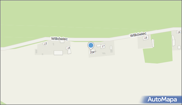Wilkówiec, Wilkówiec, 16A, mapa Wilkówiec