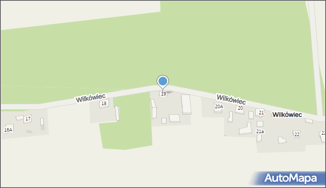 Wilkówiec, Wilkówiec, 19, mapa Wilkówiec