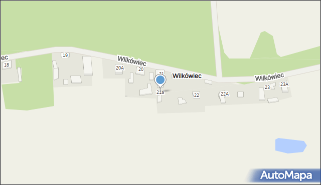 Wilkówiec, Wilkówiec, 21a, mapa Wilkówiec