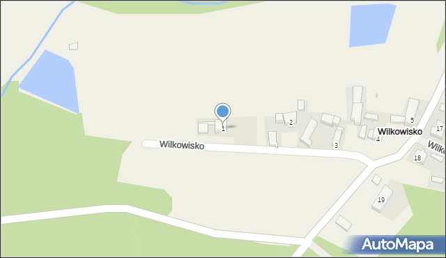 Wilkowisko, Wilkowisko, 1, mapa Wilkowisko