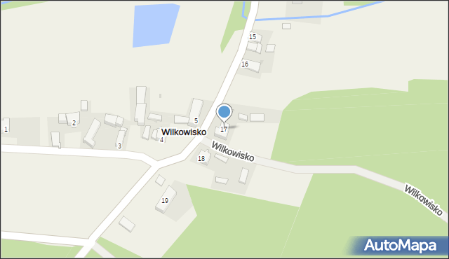 Wilkowisko, Wilkowisko, 17, mapa Wilkowisko