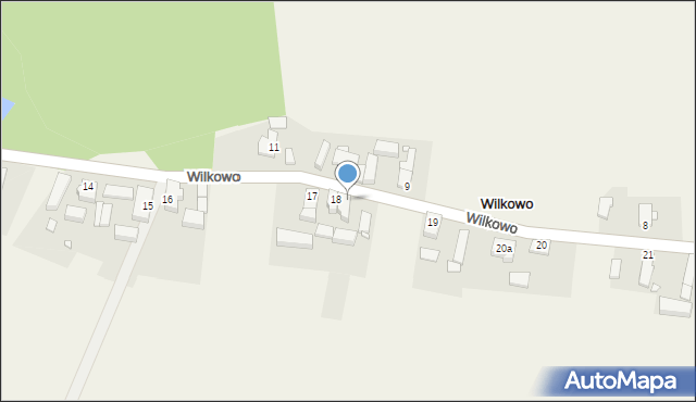 Wilkowo, Wilkowo, 18a, mapa Wilkowo