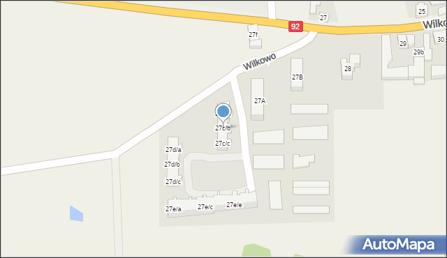 Wilkowo, Wilkowo, 27c/b, mapa Wilkowo