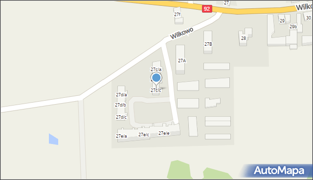 Wilkowo, Wilkowo, 27c/c, mapa Wilkowo