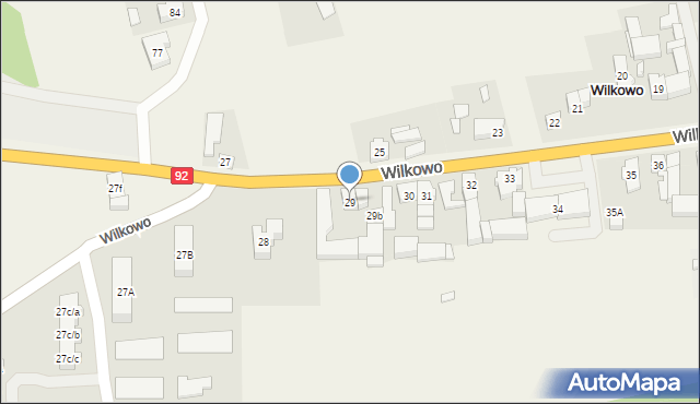 Wilkowo, Wilkowo, 29, mapa Wilkowo
