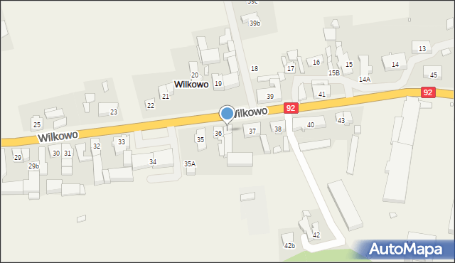 Wilkowo, Wilkowo, 37a, mapa Wilkowo