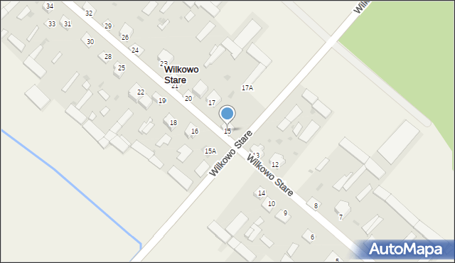 Wilkowo Stare, Wilkowo Stare, 15, mapa Wilkowo Stare