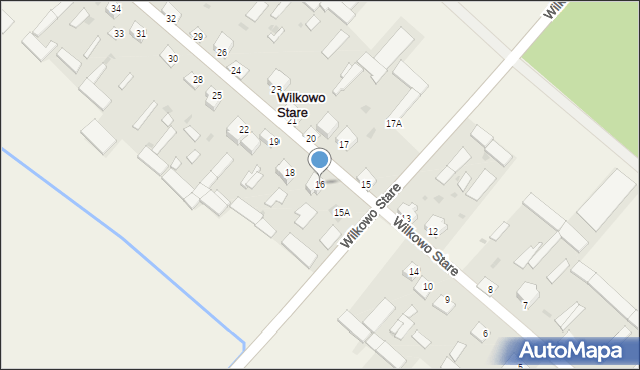 Wilkowo Stare, Wilkowo Stare, 16, mapa Wilkowo Stare