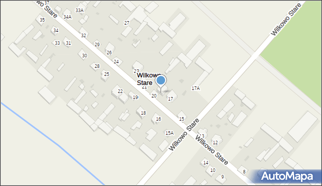 Wilkowo Stare, Wilkowo Stare, 20A, mapa Wilkowo Stare