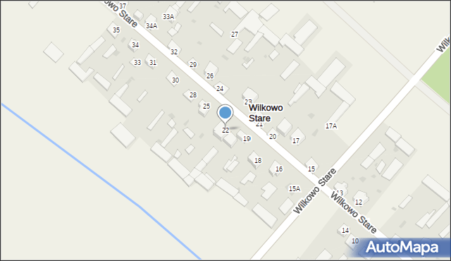 Wilkowo Stare, Wilkowo Stare, 22, mapa Wilkowo Stare