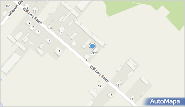 Wilkowo Stare, Wilkowo Stare, 4A, mapa Wilkowo Stare