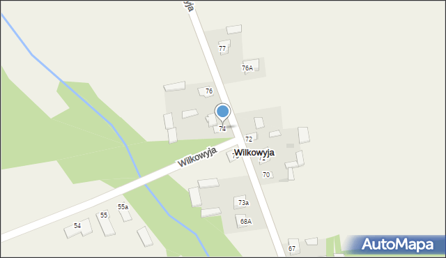 Wilkowyja, Wilkowyja, 74, mapa Wilkowyja