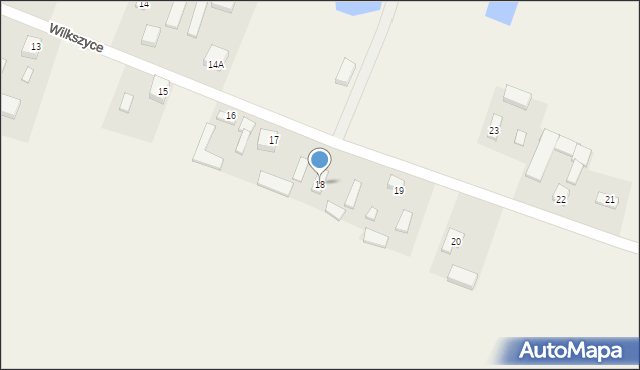Wilkszyce, Wilkszyce, 18, mapa Wilkszyce