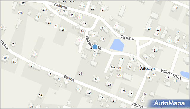 Wilkszyn, Wilkszyńska, 13, mapa Wilkszyn