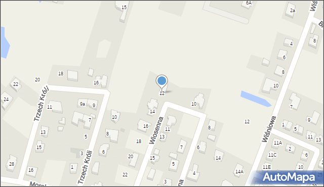 Wilkszyn, Wiosenna, 12, mapa Wilkszyn
