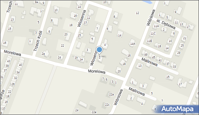 Wilkszyn, Wiosenna, 2, mapa Wilkszyn