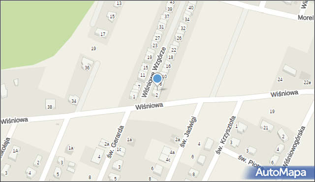 Wilkszyn, Wiśniowe Wzgórze, 4, mapa Wilkszyn