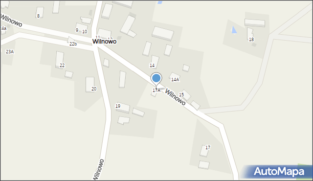 Wilnowo, Wilnowo, 17A, mapa Wilnowo