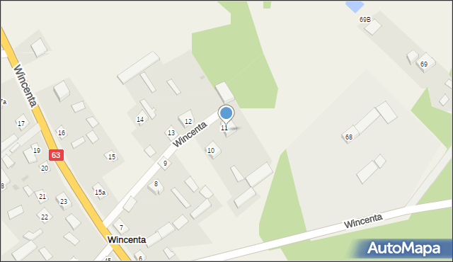 Wincenta, Wincenta, 11a, mapa Wincenta