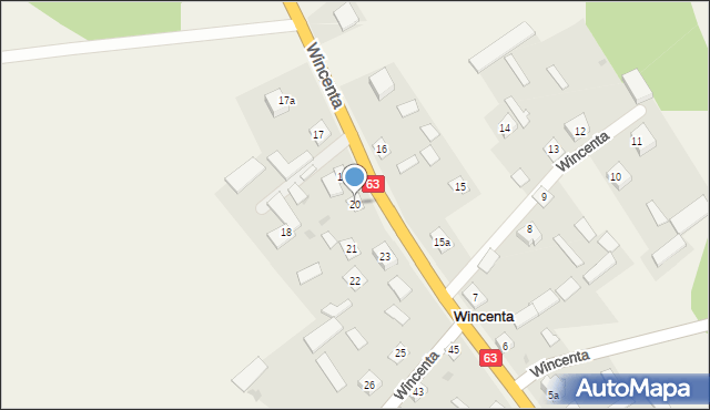 Wincenta, Wincenta, 20, mapa Wincenta